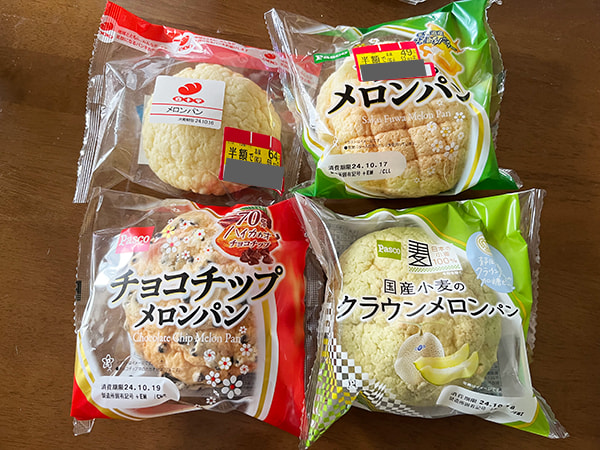 メロンパン4種